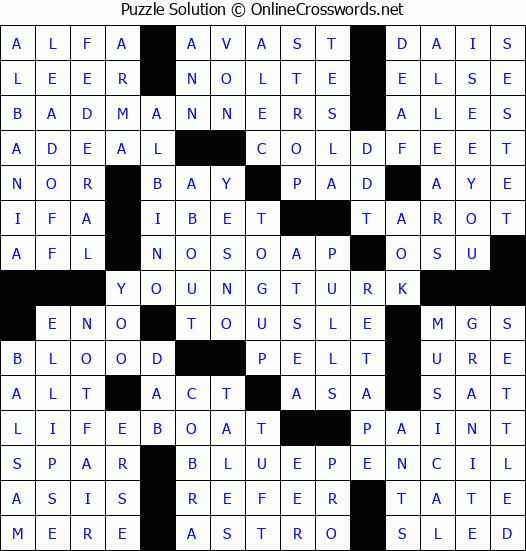 Solution for Crossword Puzzle #3362