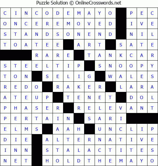Solution for Crossword Puzzle #3383