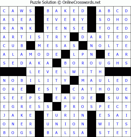 Solution for Crossword Puzzle #3389