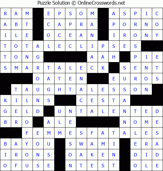 Solution for Crossword Puzzle #3392