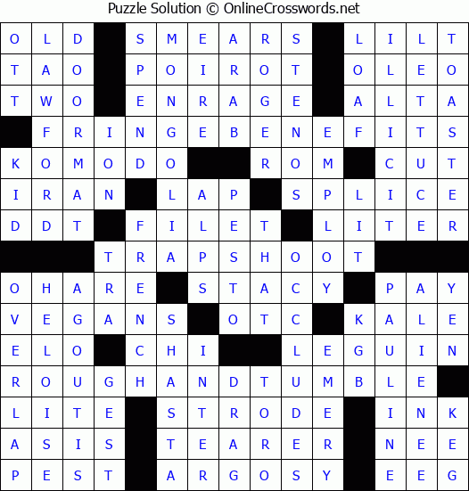 Solution for Crossword Puzzle #3460