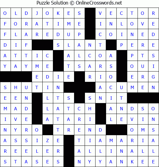 Solution for Crossword Puzzle #3473