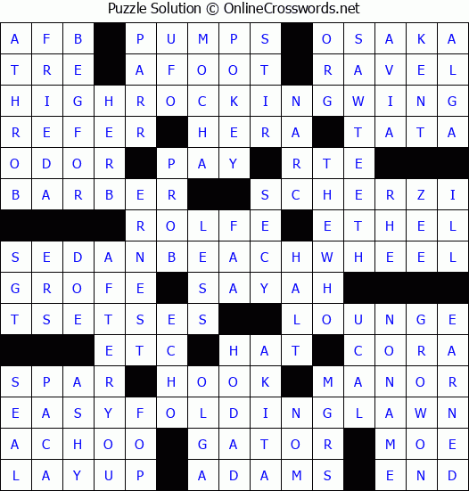 Solution for Crossword Puzzle #3480