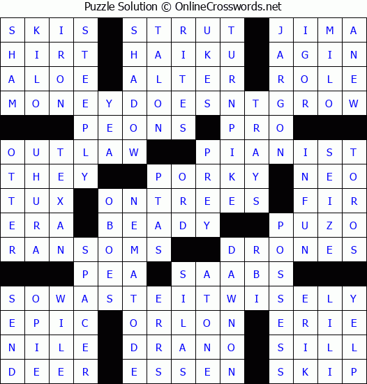 Solution for Crossword Puzzle #3493
