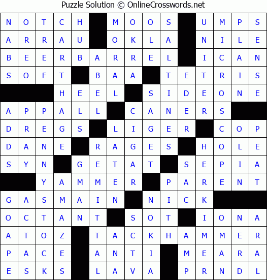 Solution for Crossword Puzzle #3536