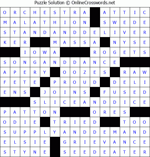 Solution for Crossword Puzzle #3563