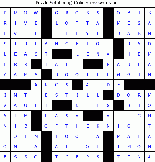 Solution for Crossword Puzzle #3569