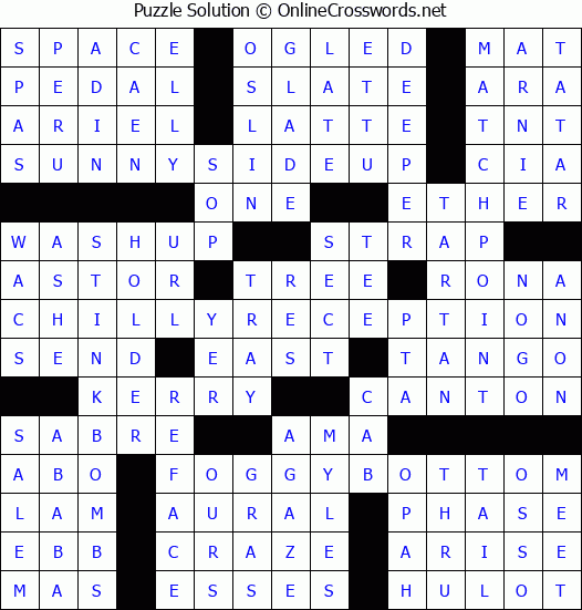 Solution for Crossword Puzzle #3585