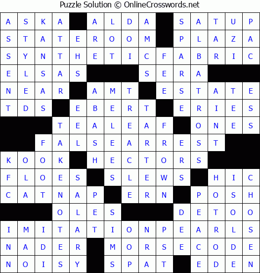 Solution for Crossword Puzzle #3588