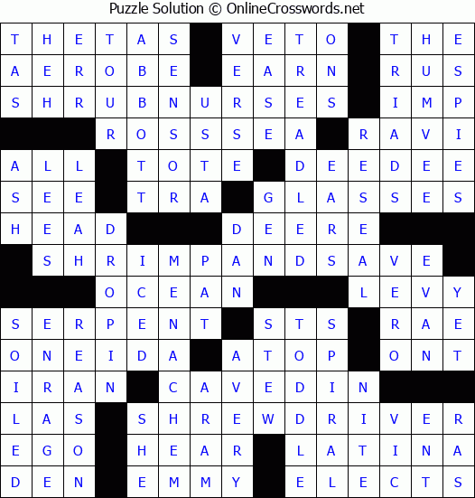 Solution for Crossword Puzzle #3597
