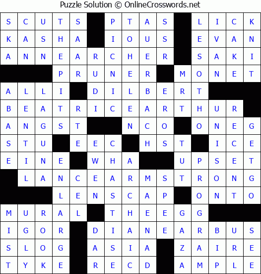 Solution for Crossword Puzzle #3641