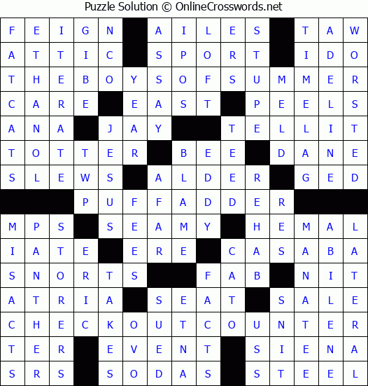 Solution for Crossword Puzzle #3642