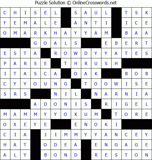 Solution for Crossword Puzzle #3683