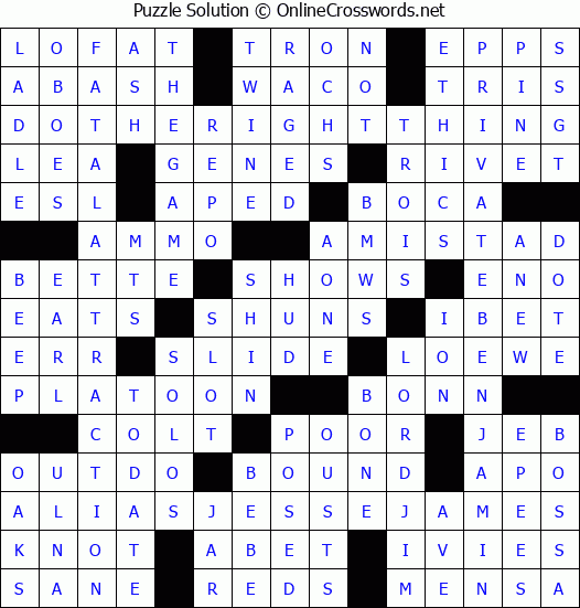 Solution for Crossword Puzzle #3690