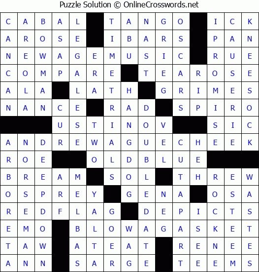 Solution for Crossword Puzzle #3709