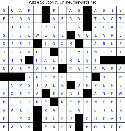 Solution for Crossword Puzzle #3724
