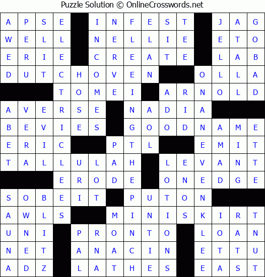 Solution for Crossword Puzzle #3737
