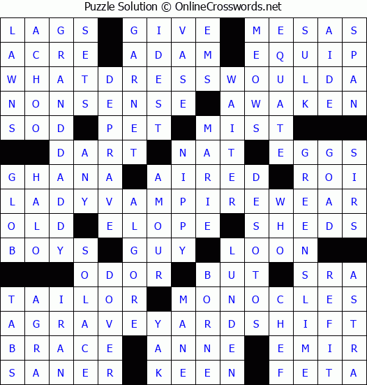 Solution for Crossword Puzzle #3740