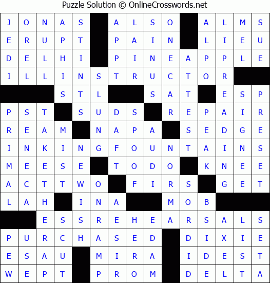 Solution for Crossword Puzzle #3753