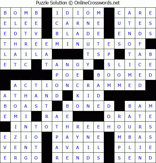 Solution for Crossword Puzzle #3755