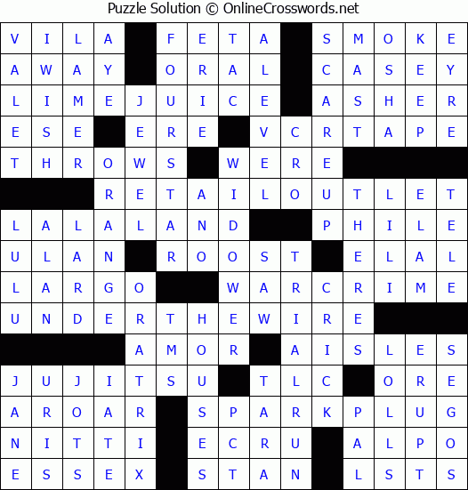 Solution for Crossword Puzzle #3773