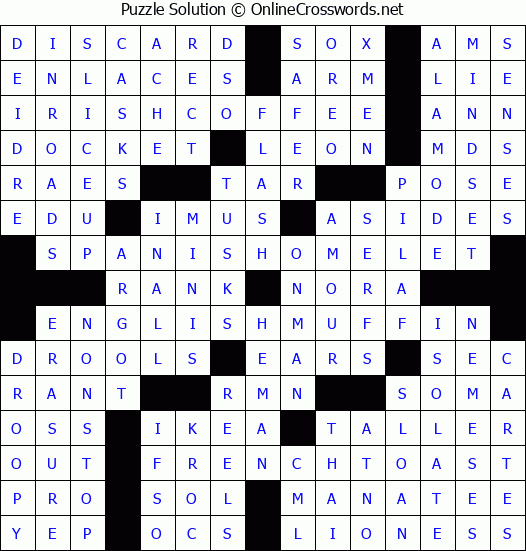 Solution for Crossword Puzzle #3777