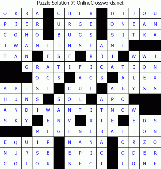 Solution for Crossword Puzzle #3780