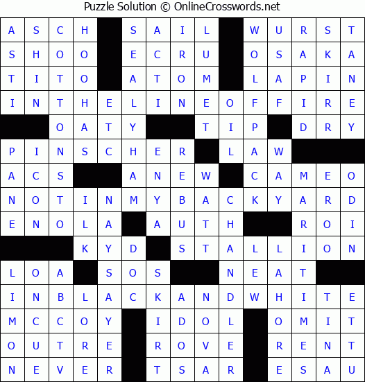 Solution for Crossword Puzzle #3791