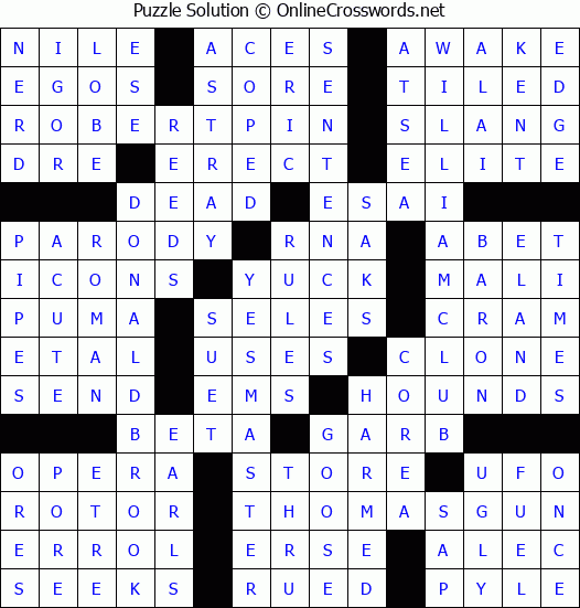 Solution for Crossword Puzzle #3794