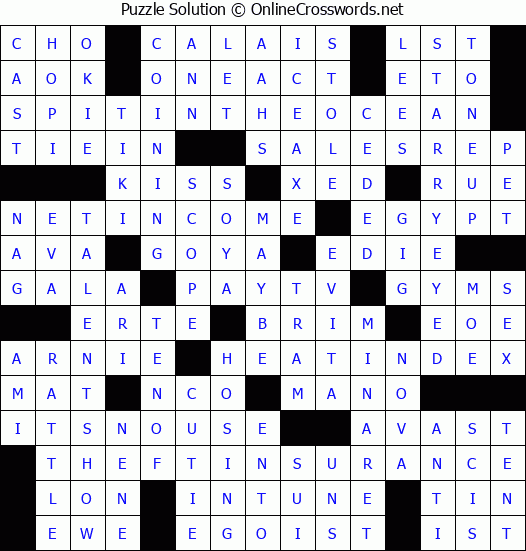 Solution for Crossword Puzzle #3797