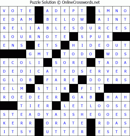 Solution for Crossword Puzzle #3805