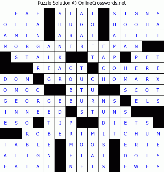Solution for Crossword Puzzle #3809