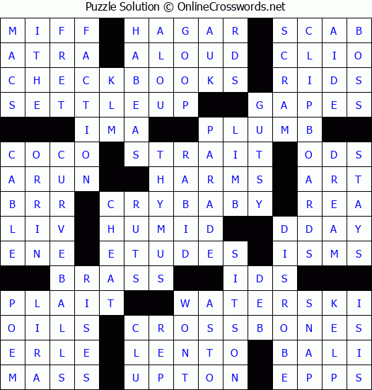 Solution for Crossword Puzzle #3844