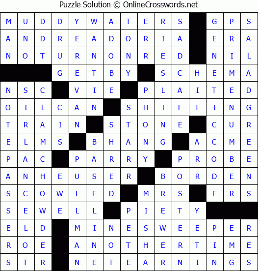 Solution for Crossword Puzzle #3846