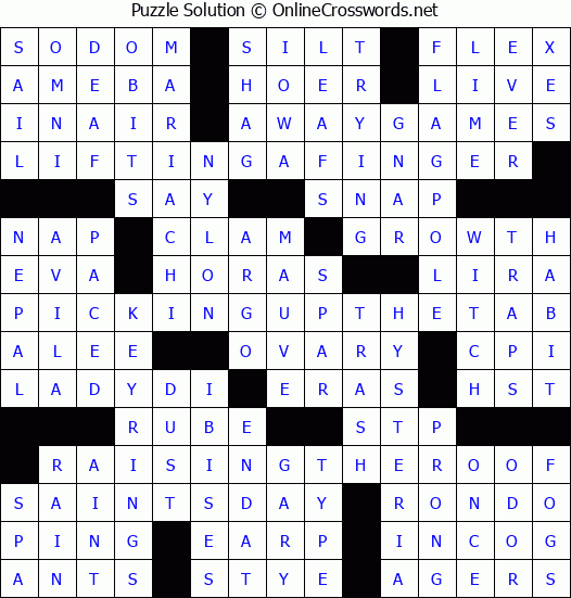 Solution for Crossword Puzzle #3860