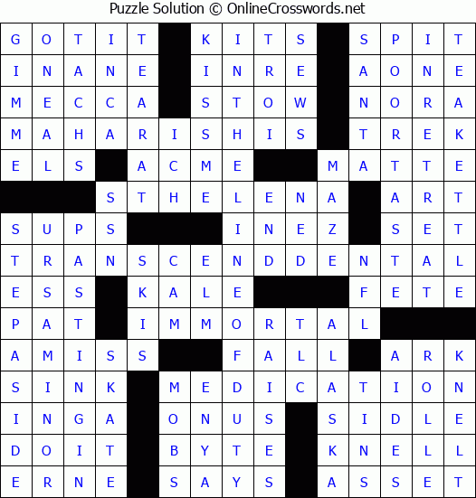 Solution for Crossword Puzzle #3913
