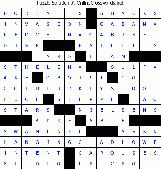 Solution for Crossword Puzzle #3919