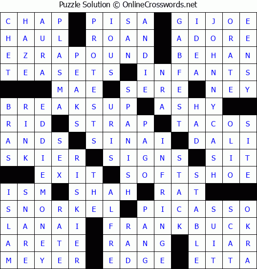 Solution for Crossword Puzzle #3932