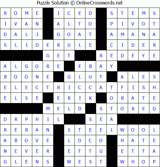 Solution for Crossword Puzzle #3938