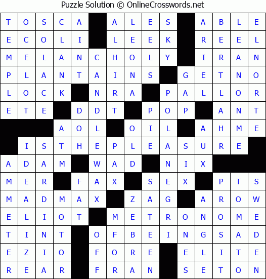 Solution for Crossword Puzzle #3945