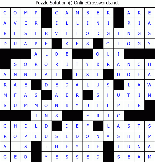 Solution for Crossword Puzzle #3950