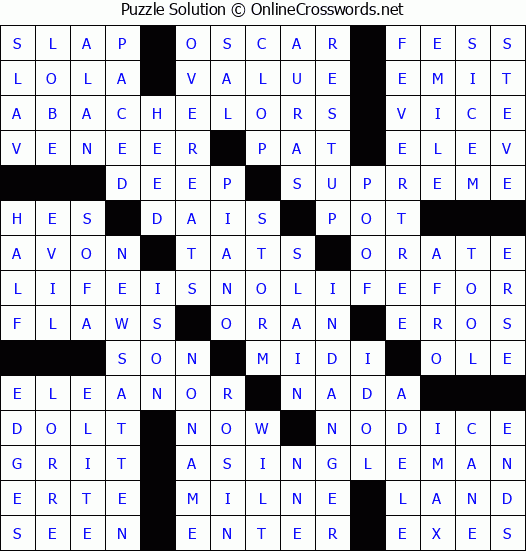 Solution for Crossword Puzzle #3963