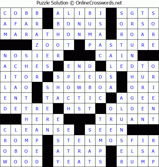 Solution for Crossword Puzzle #3971