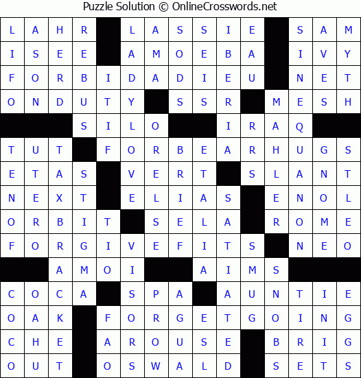 Solution for Crossword Puzzle #3980