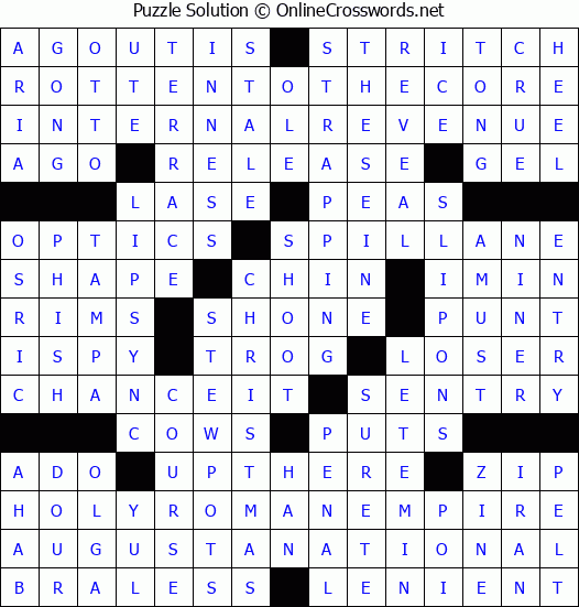 Solution for Crossword Puzzle #3989