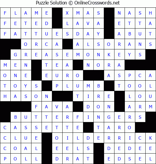 Solution for Crossword Puzzle #4010