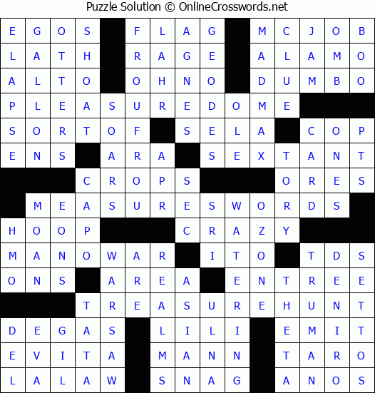 Solution for Crossword Puzzle #4026