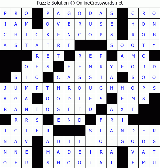 Solution for Crossword Puzzle #4041