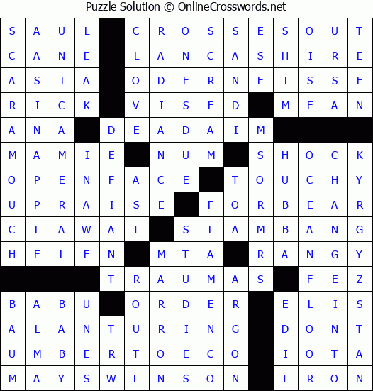 Solution for Crossword Puzzle #4055