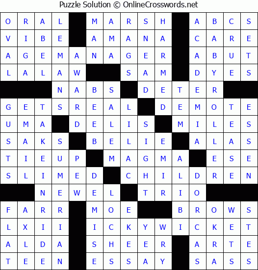 Solution for Crossword Puzzle #4056